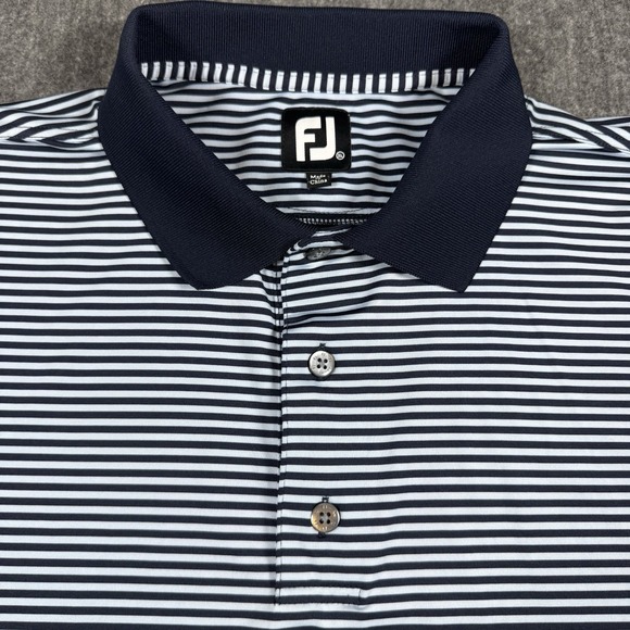 FootJoy Other - FootJoy FJ Men's XL Navy Striped Golf Polo Shirt Performance